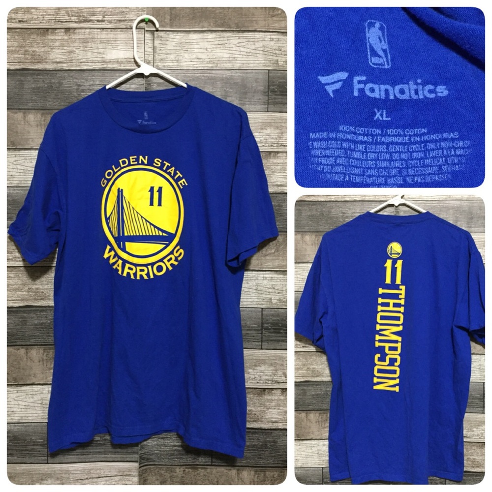 Fanatics Golden State Warriors NBA T Shirt Men’s XL Blue Yellow Thompson #11